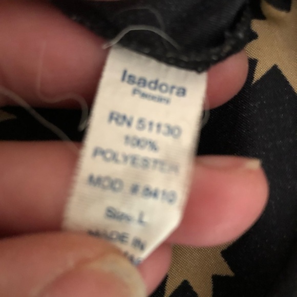 Isadora size large navy / black satin adjustable camisole w/ gold stars print - Picture 8 of 9